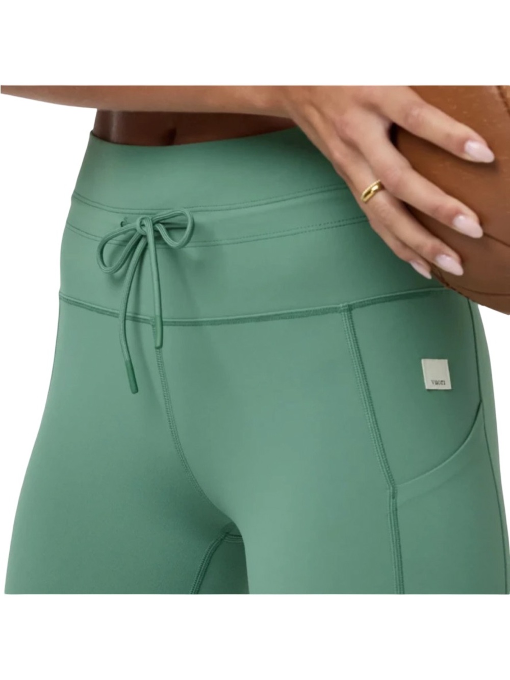 Vuori Sage Green High-Rise Drawstring Leggings